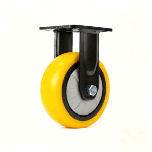 Heavy Duty Polyurethane Rigid Casters, 4/5/6/8 Inch, Industrial Silent Wear-Resistant Anti-Tangle Wheels