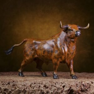 Elegant Brass Bull Statue Charging Walking Ox Brass Figurine Fortune Bull Ornament Housewarming Gift Tabletop Decor