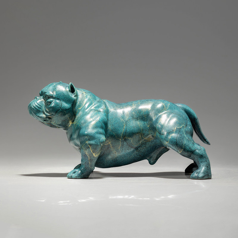 Elegant Bronze American Bully Dog Statue Home Decor Unique Bulldog Sculpture Ideal Ornament Gift - Image 3