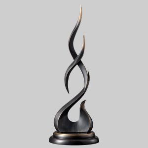 Elegant Abstract Brass Sculpture Ornament Luxury Tabletop Decor  Unique Living Room Office Display Gift