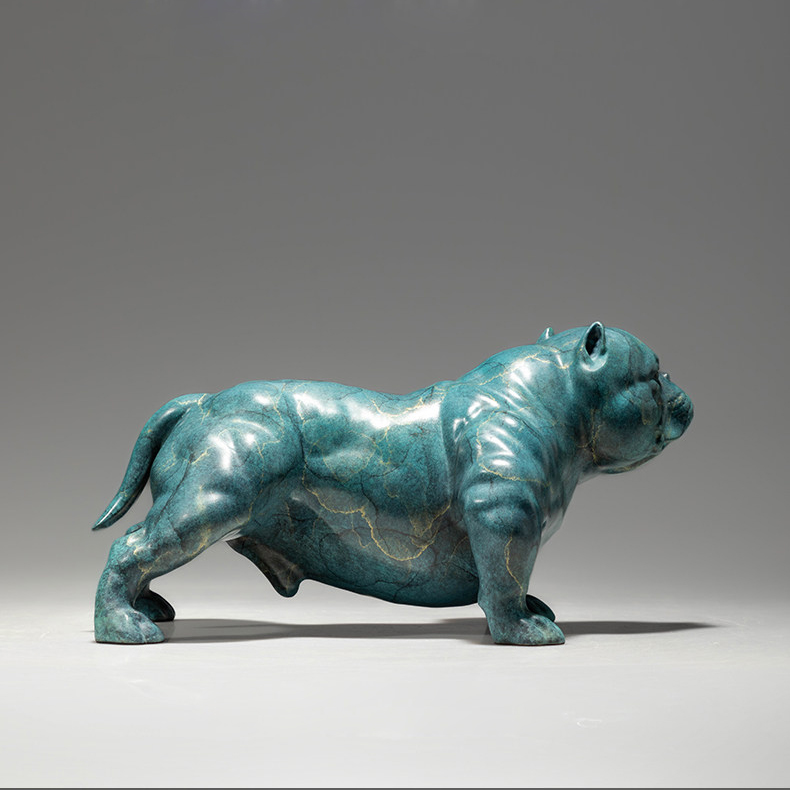 Elegant Bronze American Bully Dog Statue Home Decor Unique Bulldog Sculpture Ideal Ornament Gift - Image 4