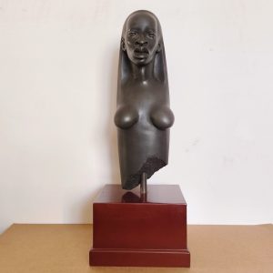 Abstract African Female Bust Bronze Statue Black Woman Torso Bronze Sculpture Decor Elegant Ornament