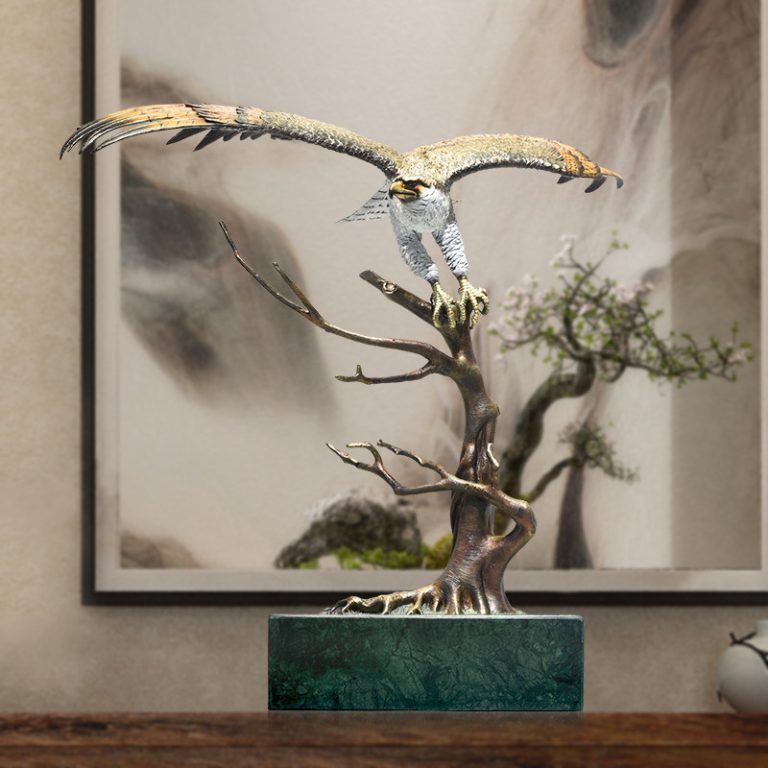 Lost‑Wax Cast Brass Eagle Sculpture (2) Lost‑Wax Cast Brass Eagle Sculpture (2)