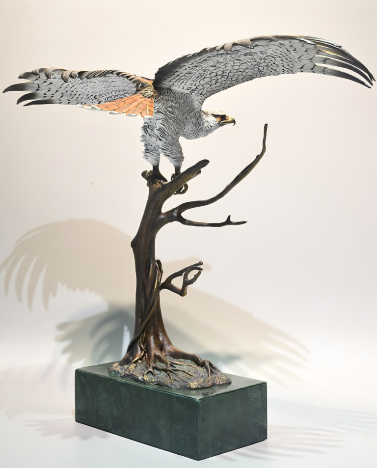 Lost‑Wax Cast Brass Eagle Sculpture (3) Lost‑Wax Cast Brass Eagle Sculpture (3)