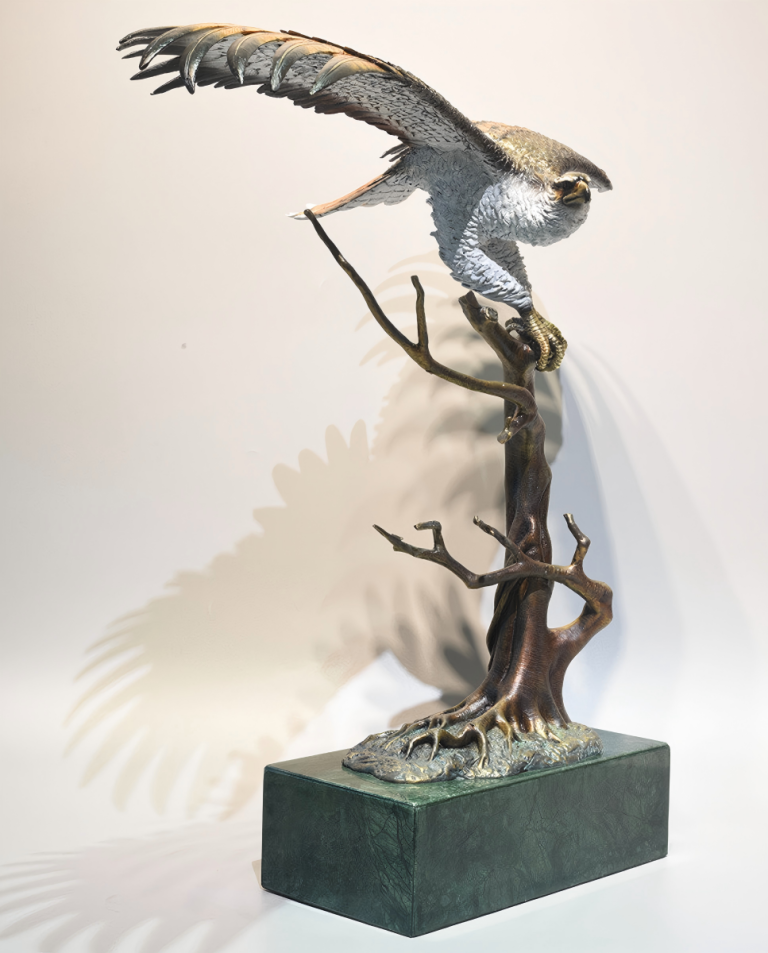 Lost‑Wax Cast Brass Eagle Sculpture (4) Lost‑Wax Cast Brass Eagle Sculpture (4)