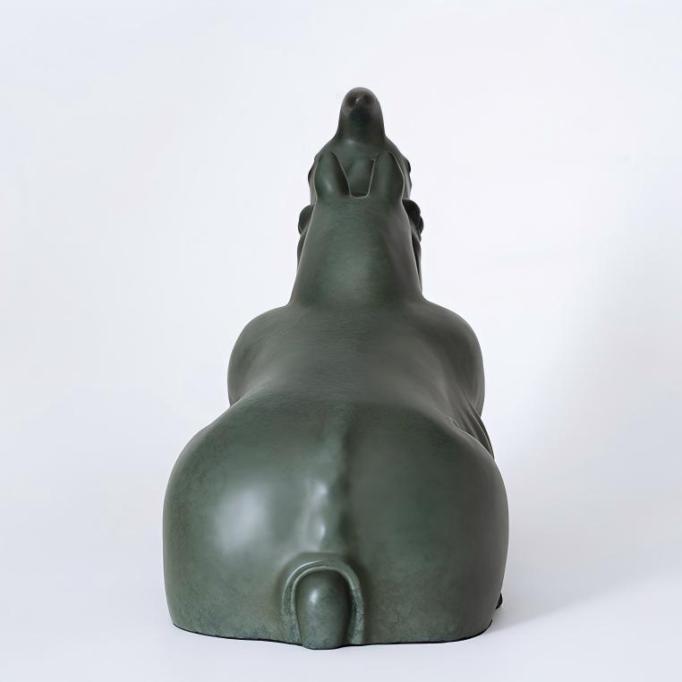 Cute Lying Rhino Brass Statue Desktop Brass Ornament Rhinoceros Animal Sculpture for Home Office Decoration - Image 6